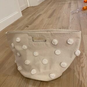 Pehr Storage Bin with Pom Poms